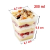 Pucharki plastikowe do deserów przekąsek monoporcji 200ml 50 szt